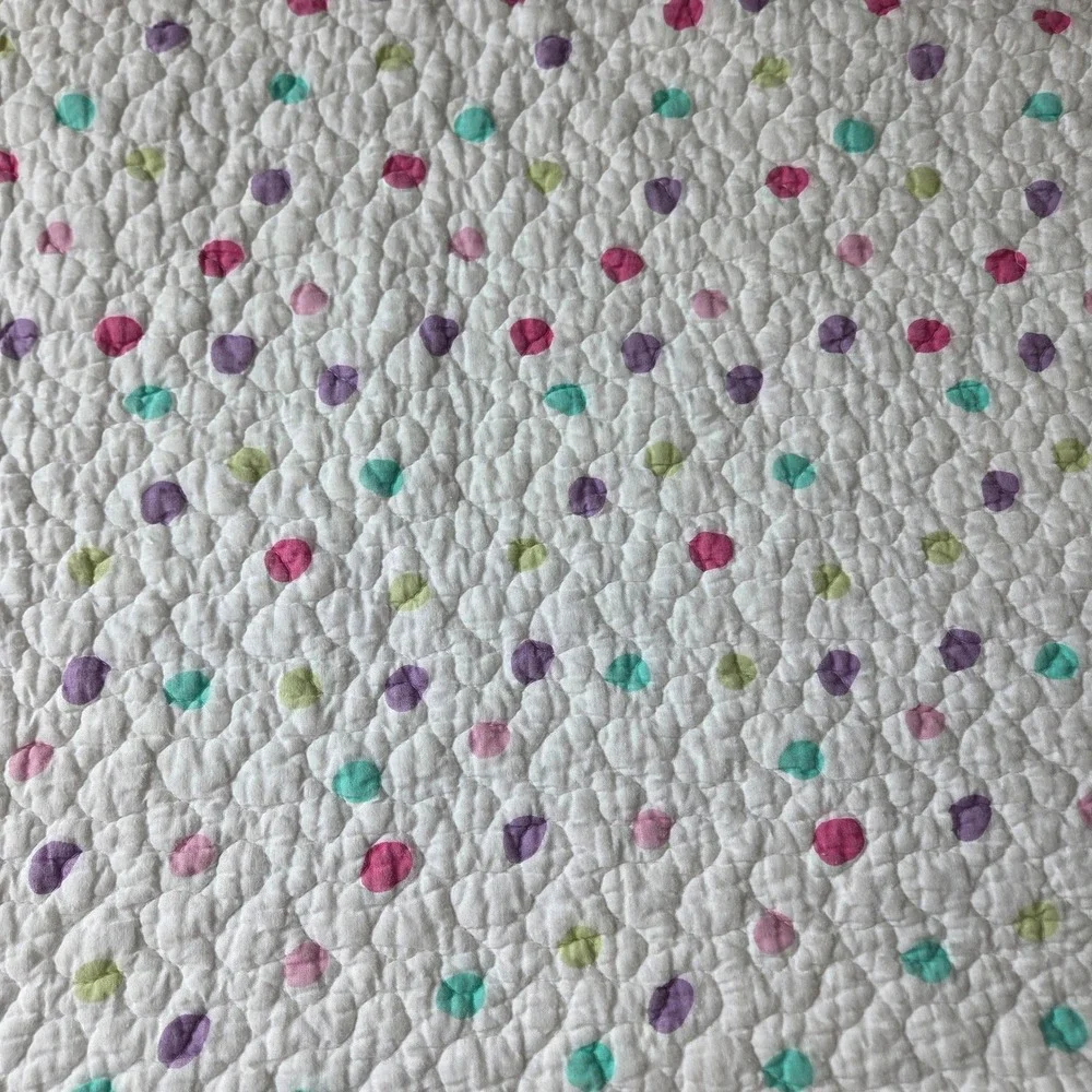 Cynthia Rowley Sophia Twin Quilt 2Pc Set Pink Turquoise Floral Polka Dot Boho